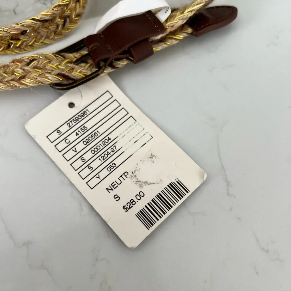 Anthropologie Strawmarl Belt NWT